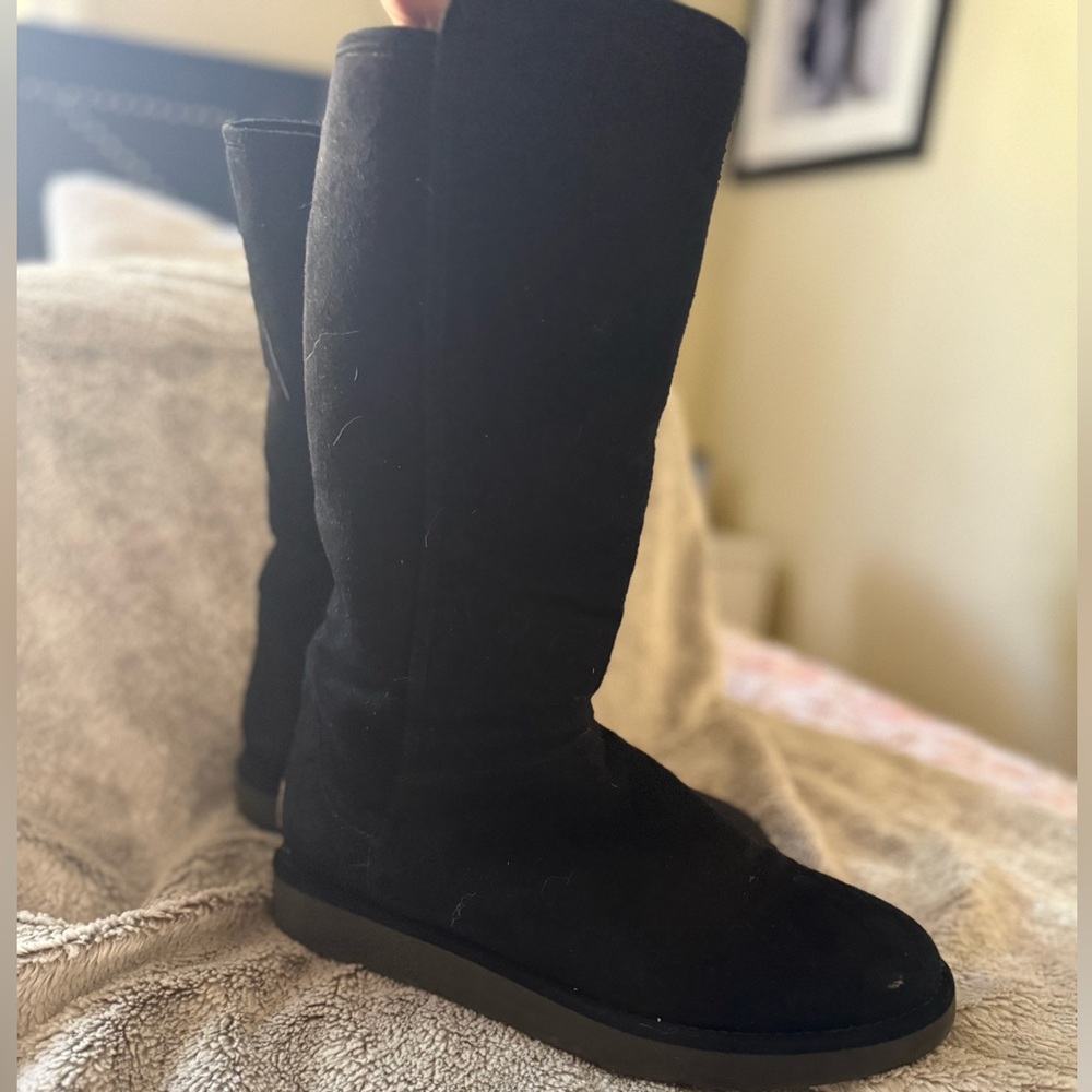 UGG Winter Black Suede Boots